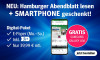 Ein Smartphone zeigt das Digital-Paket für 39,99 Euro, inklusive E-Paper und einem gratis Samsung Galaxy A36.